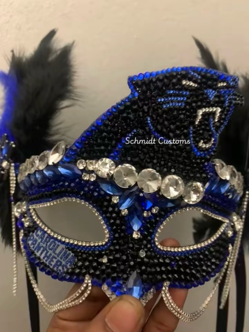 Panthers Handmade  Masquerade Mask by